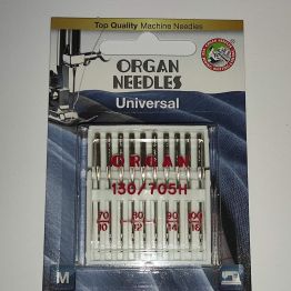 Голки швейні універсальні ORGAN MIX 70/80/90/100 для побутових швейних машин блістерна упаковка 10 штук