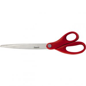 Ножиці Axent Welle 6203-06-A, 25 см, пластикові ручки, червоні