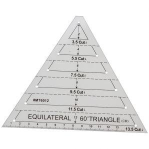 Лінійка для печворку та квілтинга "Трикутник" 60 градусів (акрил 3 мм)