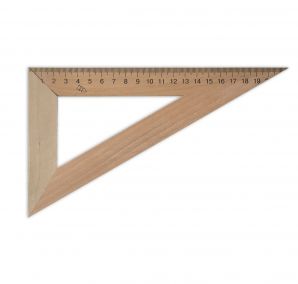 Трикутник дерев'яний 22 см, кут 60х90х30, (103019)
