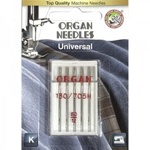Голки швейні універсальні ORGAN №80 для побутових швейних машин блістерна упаковка 5 штук