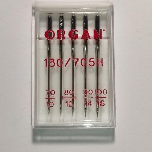 Голки швейні універсальні ORGAN №70/80/90/100 пластиковий бокс 5 штук для побутових швейних машин