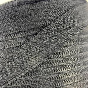 Тесьма, лента для подшивания брюк 15мм черная, полиэстер 100ярд/91метр Ming Ai