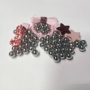 Штучні декоративні перли без отворів для прикрас, намистини для рукоділля срібло 6 мм 100шт