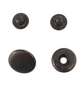 Кнопки металеві швейні галантерейні Альфа 50шт, 12,5мм для одягу та інших виробів колір оксид