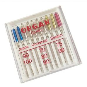 Иглы швейные ORGAN COMBI BOX (Universal 5шт,Jeans 2шт,Super Stretch 3шт) бокс 10шт для бытовых швейных машин