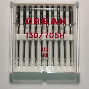 Иглы швейные универсальные ORGAN №110 пластиковый бокс 10 штук для бытовых швейных машин