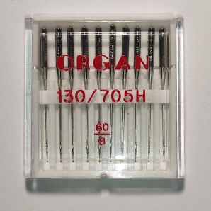 Иглы швейные универсальные ORGAN №60 пластиковый бокс 10 штук для бытовых швейных машин