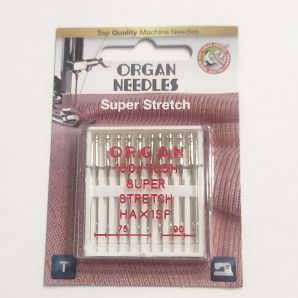 Иглы для cтрейча, лайкры ORGAN SUPER STRETCH №75/90 для бытовых швейных машин блистерная упаковка 10 штук