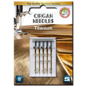 Иглы швейные универсальные ORGAN Titanium №75/80/90 для бытовых швейных машин блистерная упаковка 5 штук