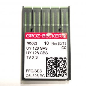 Иглы GROZ-BECKERT UY 128 GAS для промышленных распошивальных машин 80/12 FFG/SES