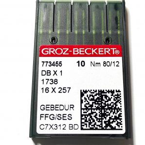 Иглы для промышленных швейных машин Groz-Beckert DBx1 FFG/SES Gebedur № 80/12