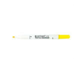 Маркер текстильный Centropen Textile 2739/05 желтый, толщина линии 1,8 мм (7179)