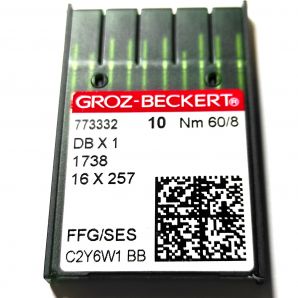 Иглы для промышленных швейных машин Groz-Beckert DBx1, FFG/SES, №60/8
