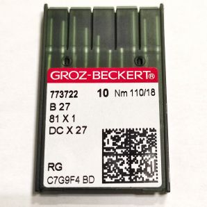 Иглы швейные для промышленных оверлоков Groz-Beckert DCx27, RG, №110/18