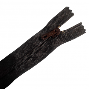 Застежка - молния спиральная пластиковая д14 см ля одежды, сумок, чехлов темно-коричневая