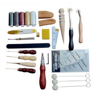 Набор инструментов для работы с кожей и тяжелыми тканями, 31 предмет