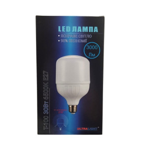 Високопотужна LED лампа Ultralight T100 30W E27 6500K (7395)