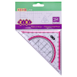 Косинець 2 в 1,140мм, 90 ° 45 °, з рожевою смужкою, блістер, KIDS Line ZiBi ZB.5623-10 (5981)