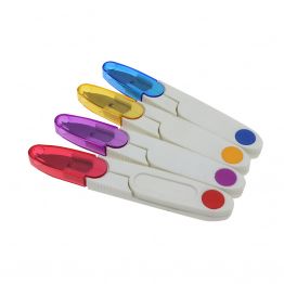 Ножницы для обрезки нити пластик, длина 11 см, с колпачком цвет ассорти (снипперы)