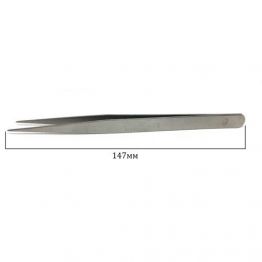 Пінцет з прямими кінчиками, з гладкими ручками TWE-8A, довжина 14,7см, Yoke