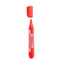 Маркер водостійкий BUROMAX BM.8700-05 JOBMAX 2-4 мм червоний (6163)