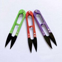 Ножницы швейные JNA (110mm) для обрезки нитки, черное лезвие, в ассортименте (снипперы)