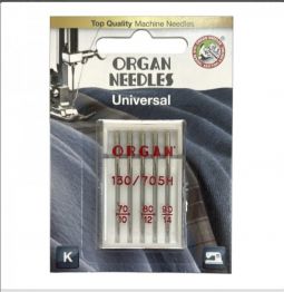 Голки швейні універсальні ORGAN MIX (№70/80/90) для побутових швейних машин блістерна упаковка 5 штук