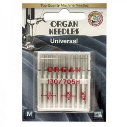 Голки швейні універсальні ORGAN №70/80/90 для побутових швейних машин блістерна упаковка 10 штук