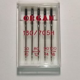 Голки швейні універсальні ORGAN №70/80/90/100 пластиковий бокс 5 штук для побутових швейних машин