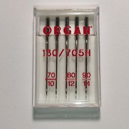 Голки швейні універсальні ORGAN №70/80/90 пластиковий бокс 5 штук для побутових швейних машин