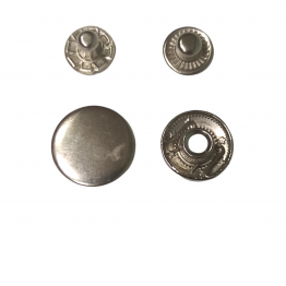 Кнопки металлические швейные галантерейные Альфа 50шт, 12,5мм для одежды и других изделий цвет никель
