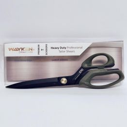 Ножницы швейные портновские премиум класса TC-H270-HB WAYKEN стальные лезвия, ручки мягкий пластик хаки