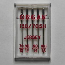 Иглы для вязаных и трикотажных тканей ORGAN Jersey №70/80/90/100 бокс 5 штук для бытовых швейных машин