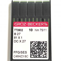 Голки швейні для промислових оверлоків Groz-Beckert DCx27, FFG/SES №75