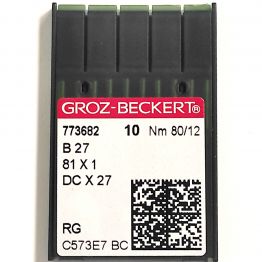 Голки швейні для промислових оверлоків Groz-Beckert DCx27, RG №80