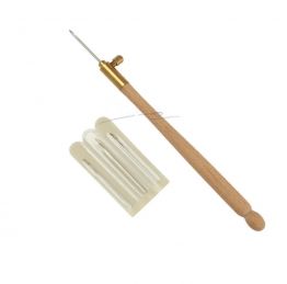 Люневильский крючок для вязания и вышивки SKC A020 тамбурным швом со сменными наконечн 0.7 мм, 1 мм и 1.2 мм