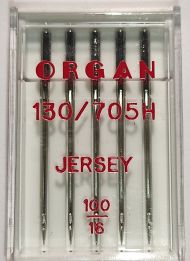 Иглы швейные для вязаных и трикотажных тканей ORGAN Jersey №100 пластиковый бокс 5шт для бытовых швейных машин