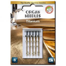 Иглы швейные универсальные ORGAN Titanium №75/80/90 для бытовых швейных машин блистерная упаковка 5 штук