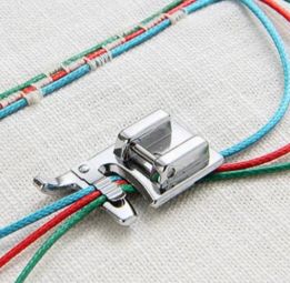 Лапка металлическая для пришивания 3-шнуров YOKE для бытовых швейных машин